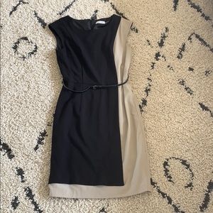 Calvin Klein belted sheath dress size 4